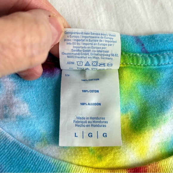 Port & Co Tie Dye Haight Ashbury Graphic T-Shirt Tee - Picture 8 of 10